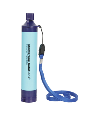 Фильтр для воды Membrane Solutions Water Filter Straw 1Pk W Carrying Case Blue