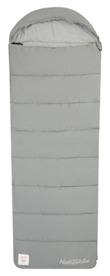Спальник Naturehike Envelop Washable Cotton Sleeping Bag With Hood M300 Left Zipper Grey