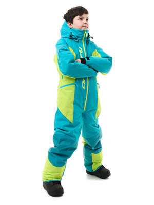 Комбинезон сноубордический детский Dragonfly Gravity DarkGreen/Lime