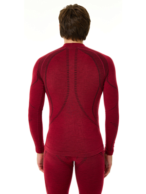 Футболка с длинным рукавом Accapi Ergowool Burgundy/Black
