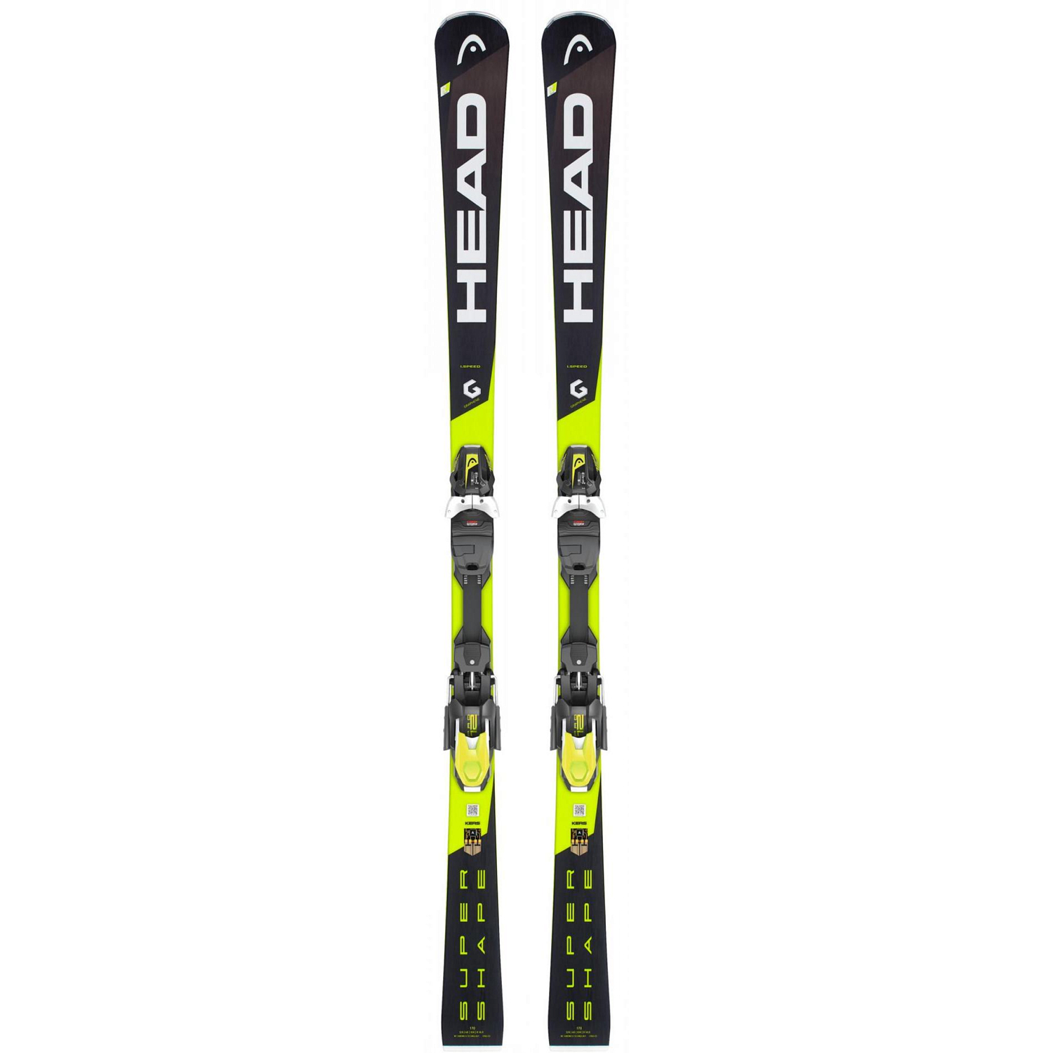 Горные лыжи с креплениями HEAD 2018-19 WC Rebels iRace RP EVO 14+FF EVO 11 BRAKE 85 [D] black/neon yellow