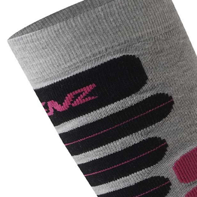 Носки LENZ Skiing 2.0 Light Grey/Pink