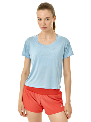 Футболка беговая Asics Race Crop Ss Mist
