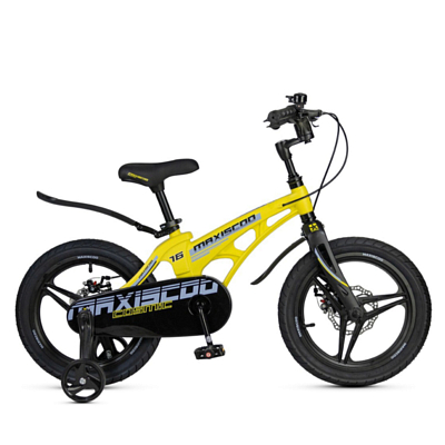 Велосипед MAXISCOO Cosmic Deluxe 16'' 2025 Желтый Матовый