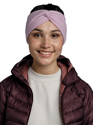 Повязка Buff Merino Fleece Headband Solid Lilac Sand