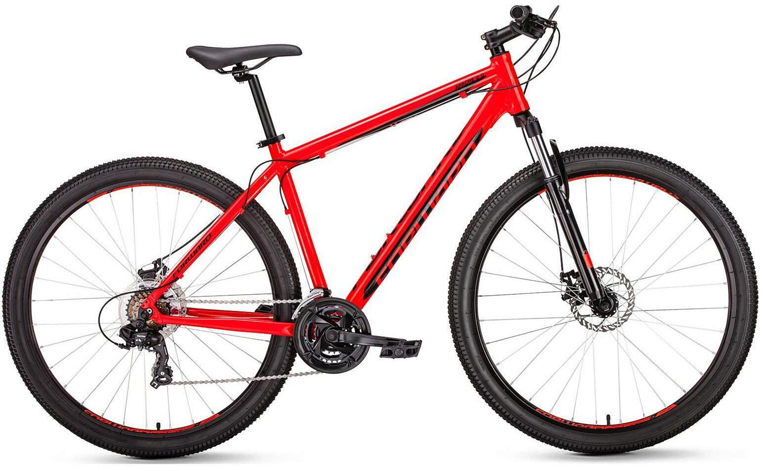 Велосипед Forward Apache 29 2.0 Disc 2019 Красный/Черный