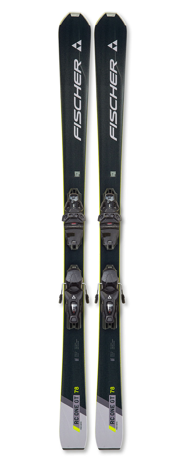 Горные лыжи с креплениями FISCHER RC ONE 78 GT + RSW10 Solid black/Black