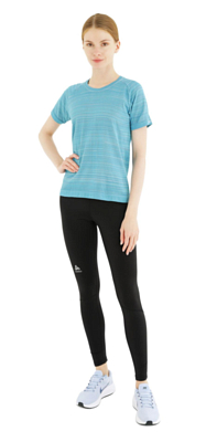 Футболка беговая Accapi Ecocycle Women'S Short Sleeve Shirt Scrapes Sea/Turquoise