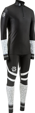 Комплект беговой Bjorn Daehlie 2018-19 Racesuit 2-piece Nations 3.0 M раздельный гоночный Black/White - купить в КАНТе