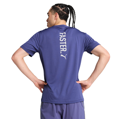 Футболка беговая Puma Graphics Faster Blue Crystal