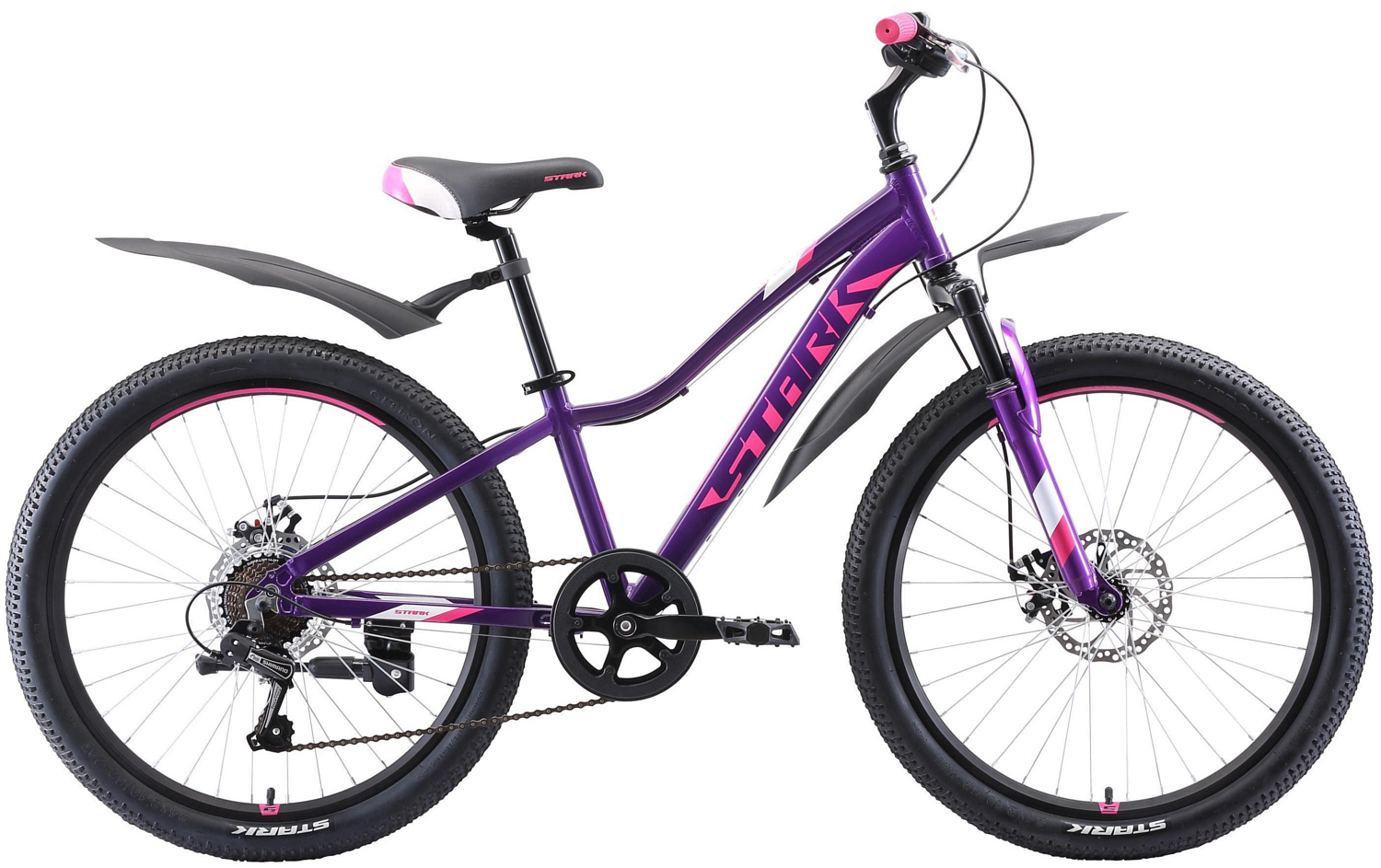 Велосипед Stark Bliss 24.1 D 2020 фиолетовый/розовый/белый