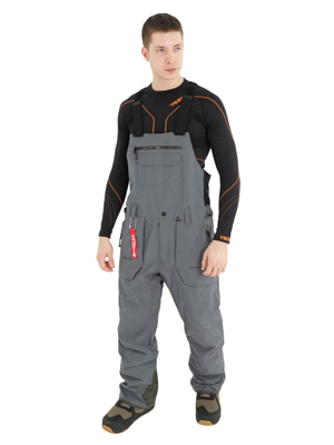 Брюки сноубордические Volcom Rain Gore-Tex Bib Overall Dark Grey