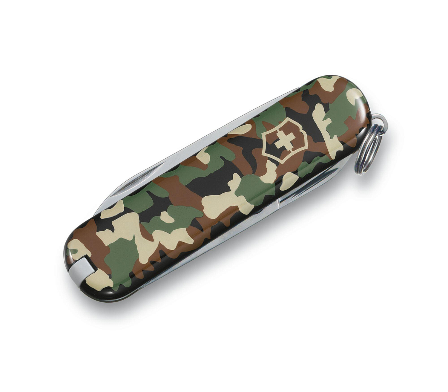 Нож Victorinox брелок Classic SD &quot;Camouflage&quot;, 58 мм, 7 функций зелёный камуфляж
