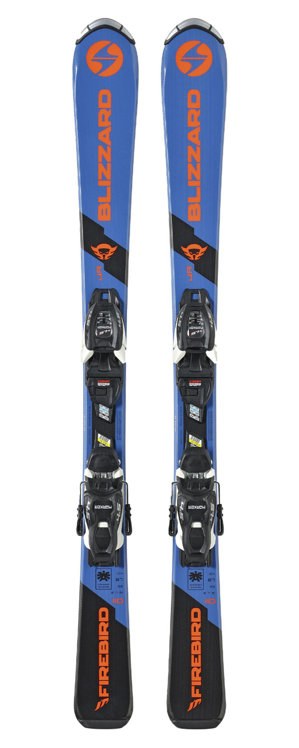 Горные лыжи с креплениями BLIZZARD Firebird Jr L110-140+Fdt Jr 7 Blue/Orange