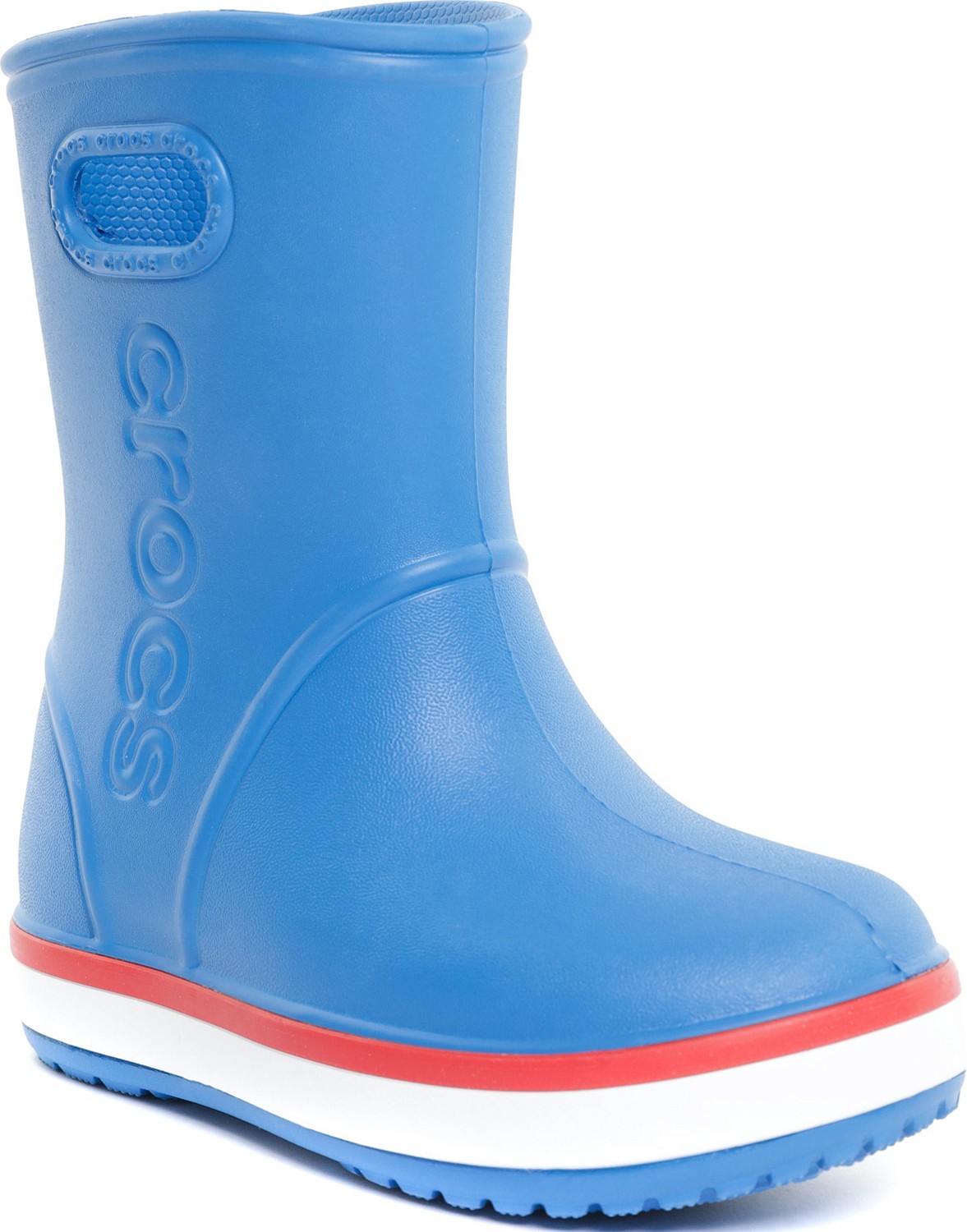 Сапоги резиновые Crocs Crocband Rain Boot Bright Cobalt/Flame