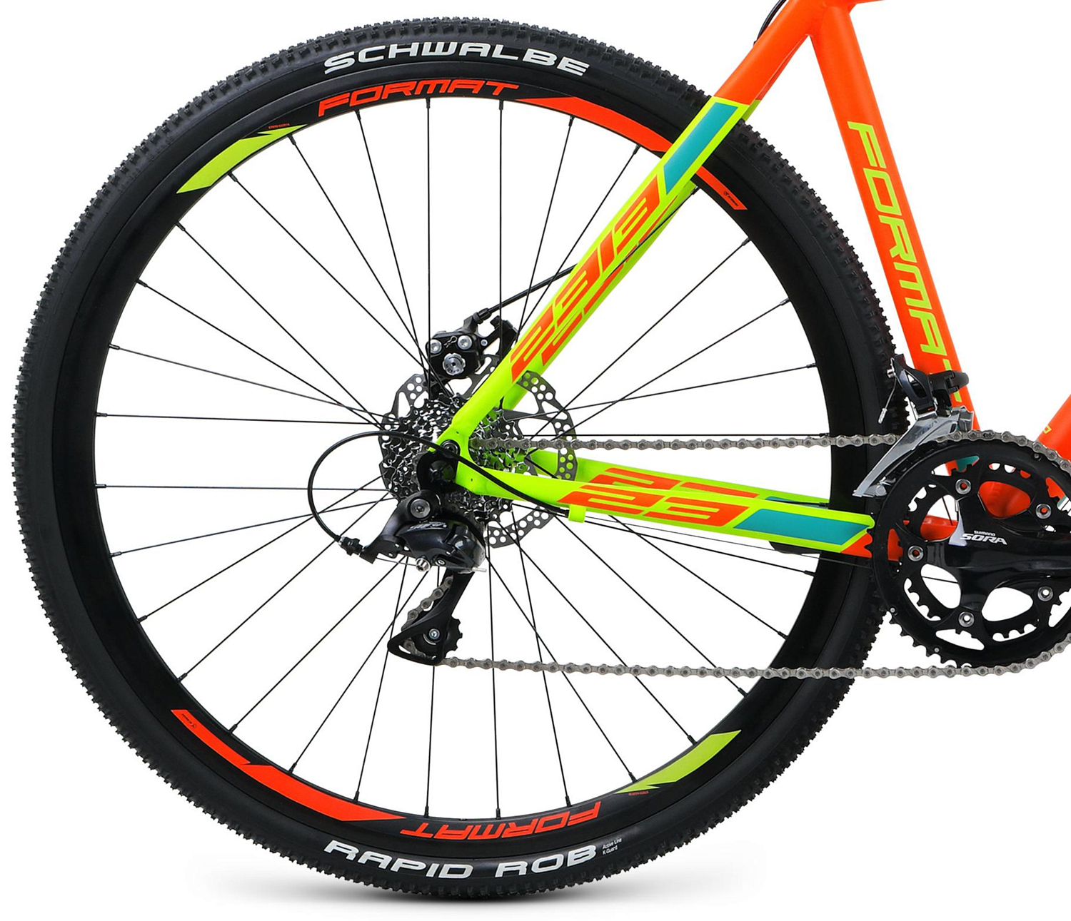 Велосипед Format 2313 2017 оранжевый/зеленый мат.