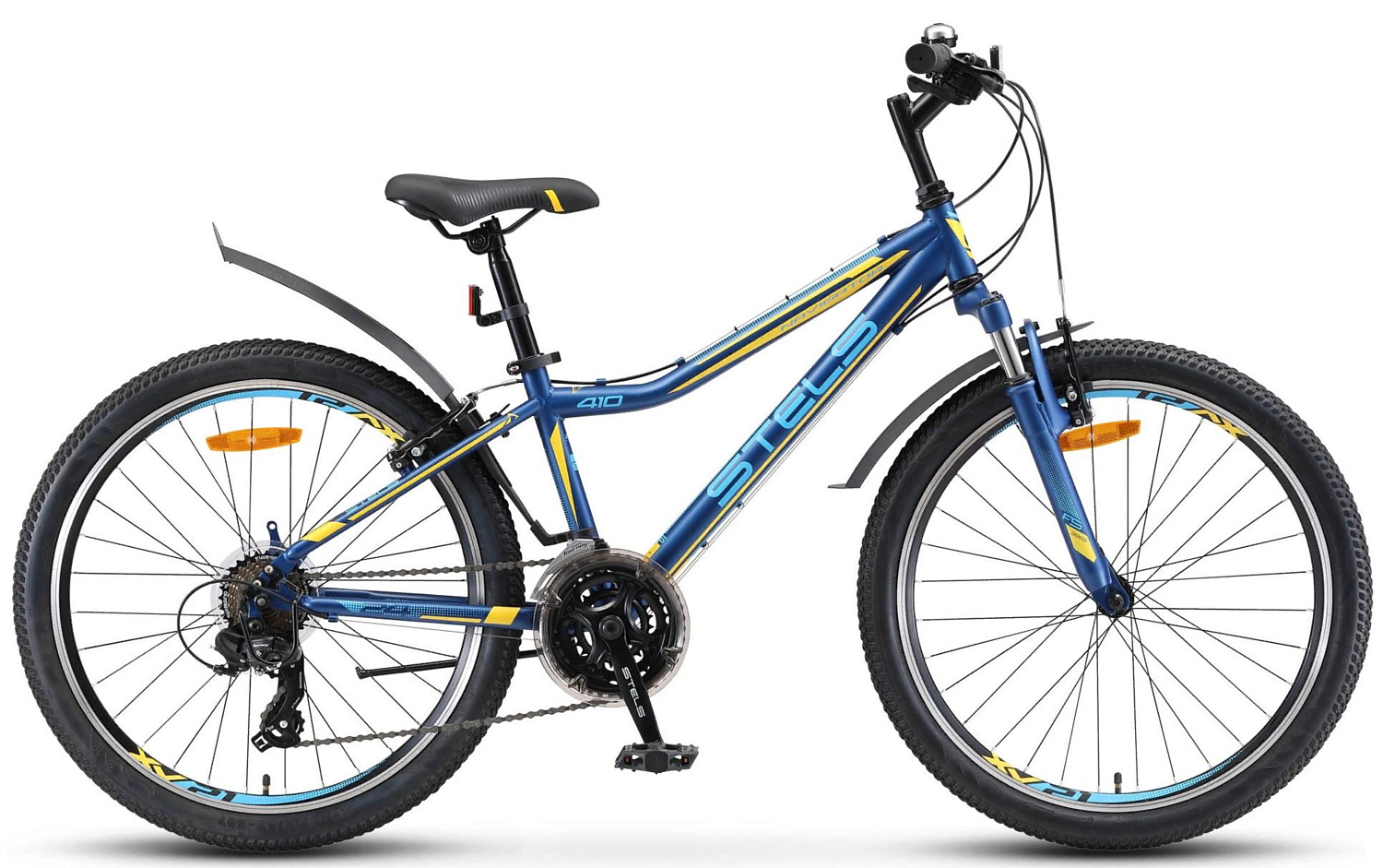 Велосипед Stels Navigator 410 MD 24 21-sp V010 2020 Темно-синий/Желтый
