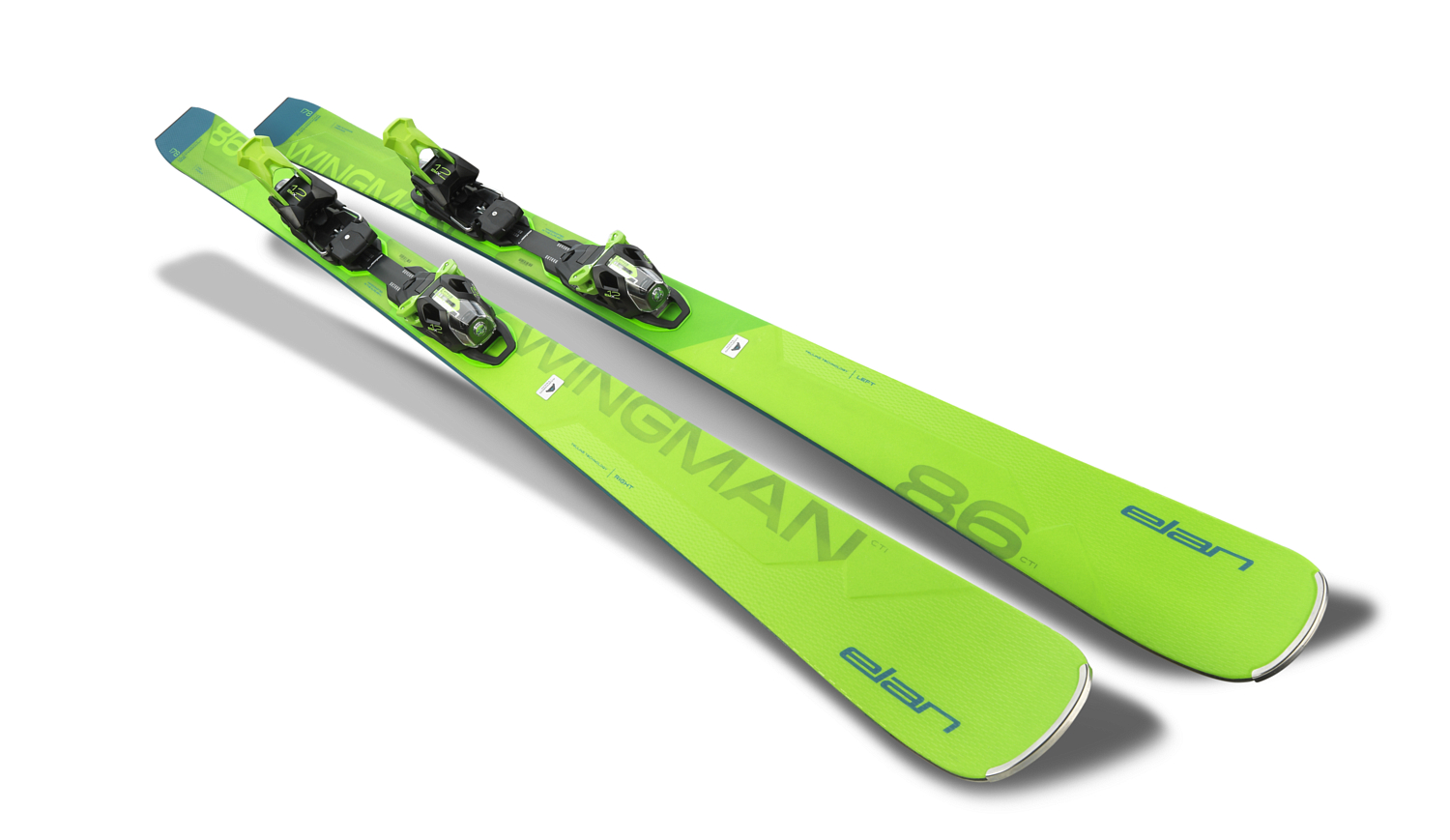 Горные лыжи с креплениями ELAN 2020-21 Wingman 86 CTi FusionX + EMX 12 FusionX Black/Green