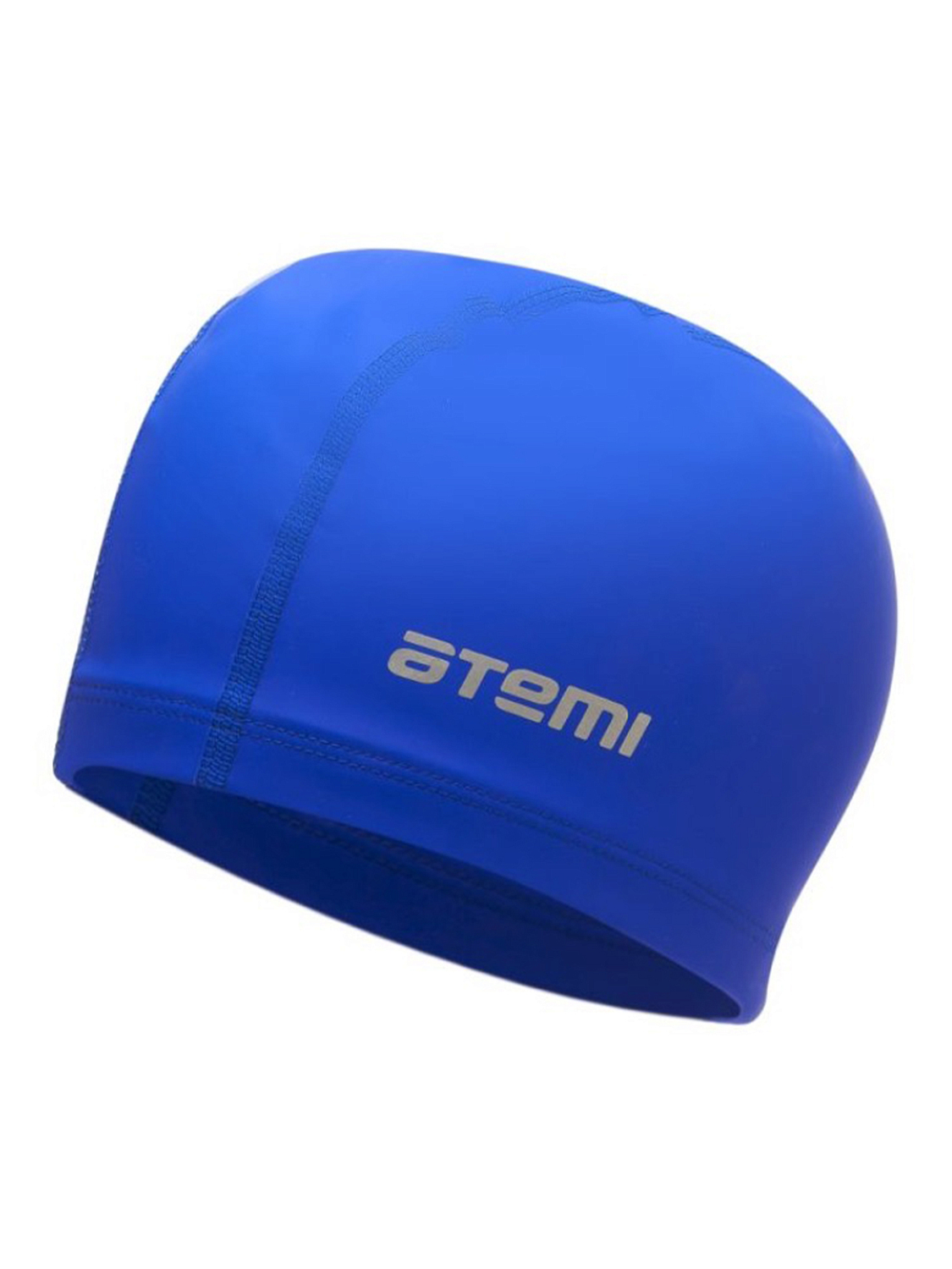Шапочка для плавания Atemi тканевая с силиконовым покрытием Синий