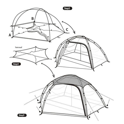 Палатка Naturehike Cloud Peak 2 Man Tent 15D Blue