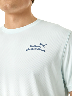 Футболка беговая Puma Graphics Slogan Peaceful Blue