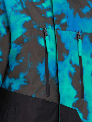 Куртка сноубордическая детская 686 Geo Insulated Greenery Nebula/Colorblock