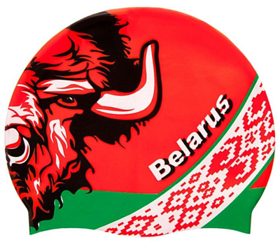 Шапочка для плавания MAD WAVE Belarus Red