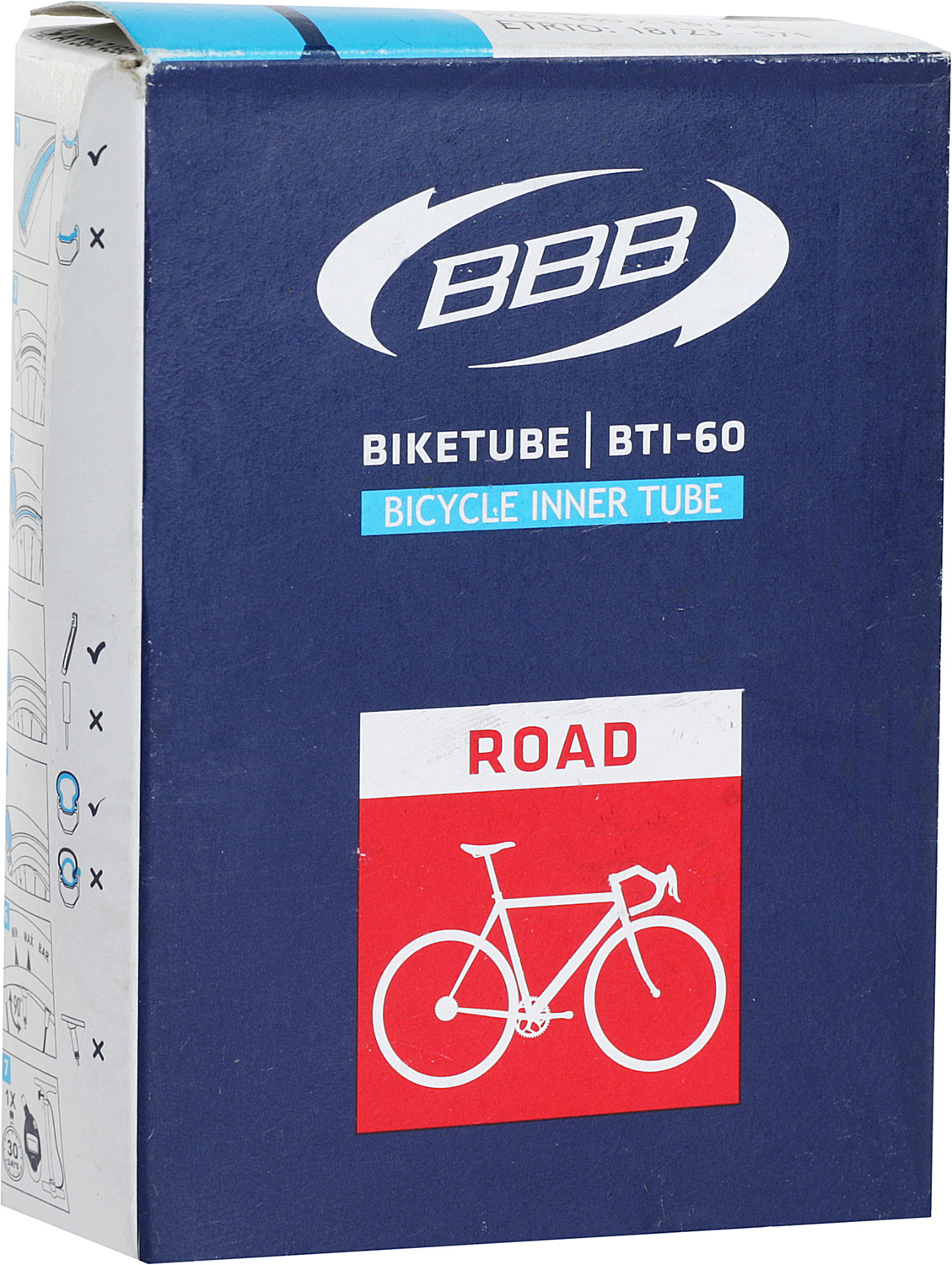 Велокамера BBB BikeTube 650x18/23 FV 48mm Black
