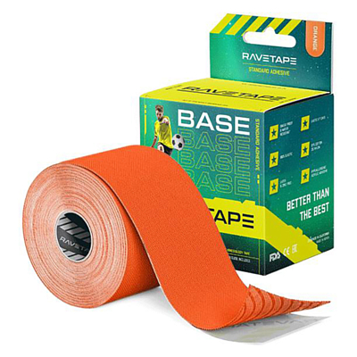Кинезиотейп RaveTape Base 5×5 Orange