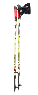 Палки для скандинавской ходьбы COBER Easy Clip Yellow