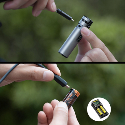 Фонарь ручной Flextail Zero Flash Light Silver