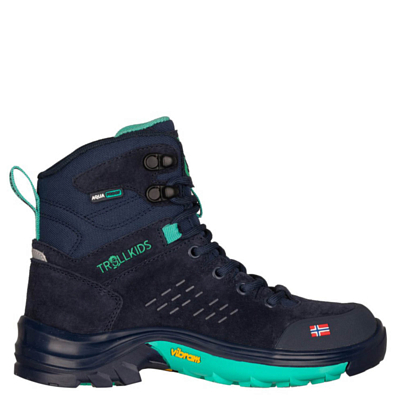 Ботинки Trollkids Kids Trollsteinen Hiker Mid XT Navy/Mint