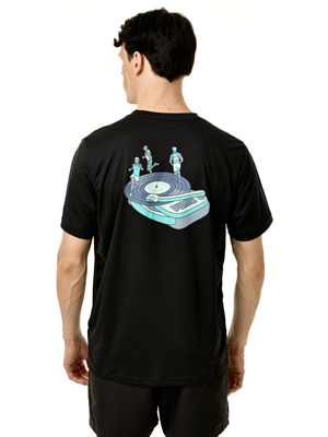 Футболка беговая Puma Graphics Slogan Black