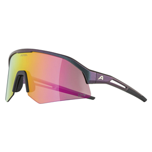 Очки солнцезащитные ALPINA Sonic Hr Q-Lite Black-Purple Metallic Matt/Q-Lite Pink I Pink Mirror Cat.2 I Road 20%