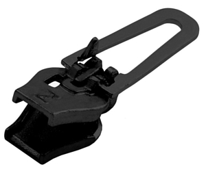 Бегунок для молнии ZlideOn Plastic Zipper L Black