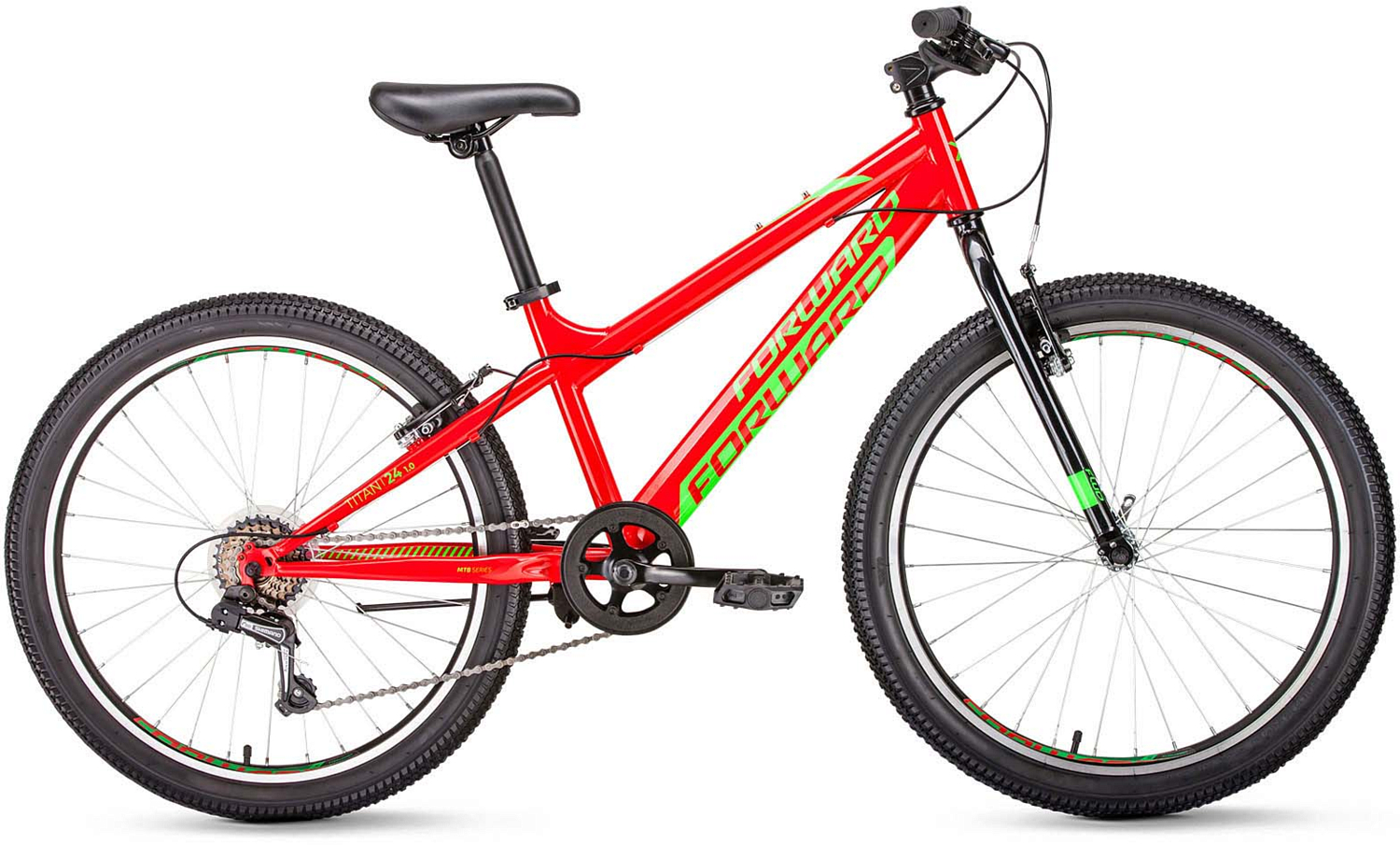 Велосипед Forward Titan 24 1.0 2020 красный