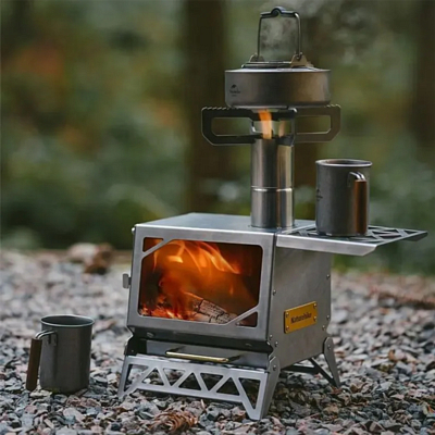 Печка Naturehike Ice Field Elf Firewood Stove Silver