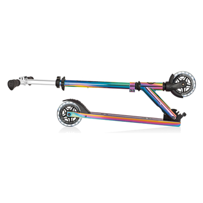 Самокат детский Globber Flow Element Lights Неохром