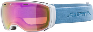 Очки горнолыжные Alpina 2021-22 Estetica Q White-Skyblue/Pink S2