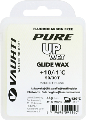 Универсальный парафин скольжения твердый Vauhti Pure Up Wet (+10/-1) 45 гр.