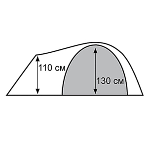 Палатка Tramp Cave 3 (V2) Grey
