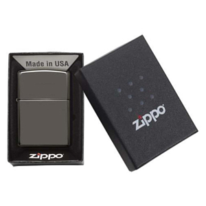 Зажигалка Zippo Classic Black Ice Чёрный Глянцевый