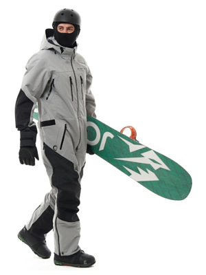 Комбинезон сноубордический Dragonfly Superlight 3L Grey/Black