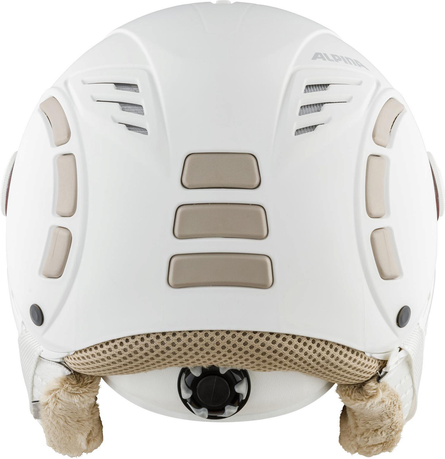 Шлем с визором ALPINA Jump 2.0 Qv White-Prosecco Matt