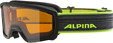 Очки горнолыжные Alpina 2021-22 Scarabeo Jr. Black-Neon/Orange S2