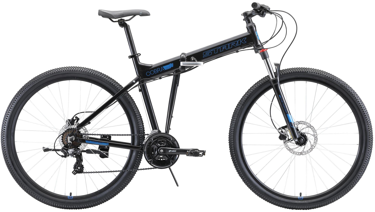 Велосипед Stark Cobra 29.2 HD 2020 черный/голубой