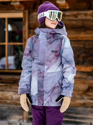Куртка сноубордическая детская Volcom Sass'N'Fras Ins GLACIER INK