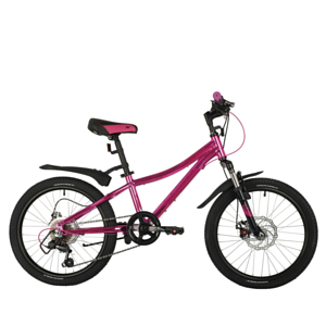 Велосипед Novatrack Katrina 6.D 20 2021 розовый металик