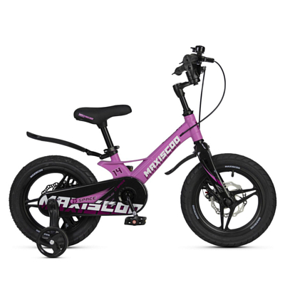 Велосипед MAXISCOO Space Deluxe Plus 14'' 2025 Розовый Матовый