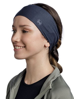 Повязка Buff CoolNet UV Wide Headband Solid Night Blue